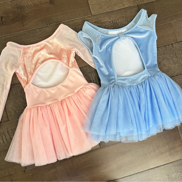 BLOCH Mirella Ballet Leotards Lot Bundle 6X/7 Pink Blue Girls Kids Dance Uniform - Picture 8 of 8
